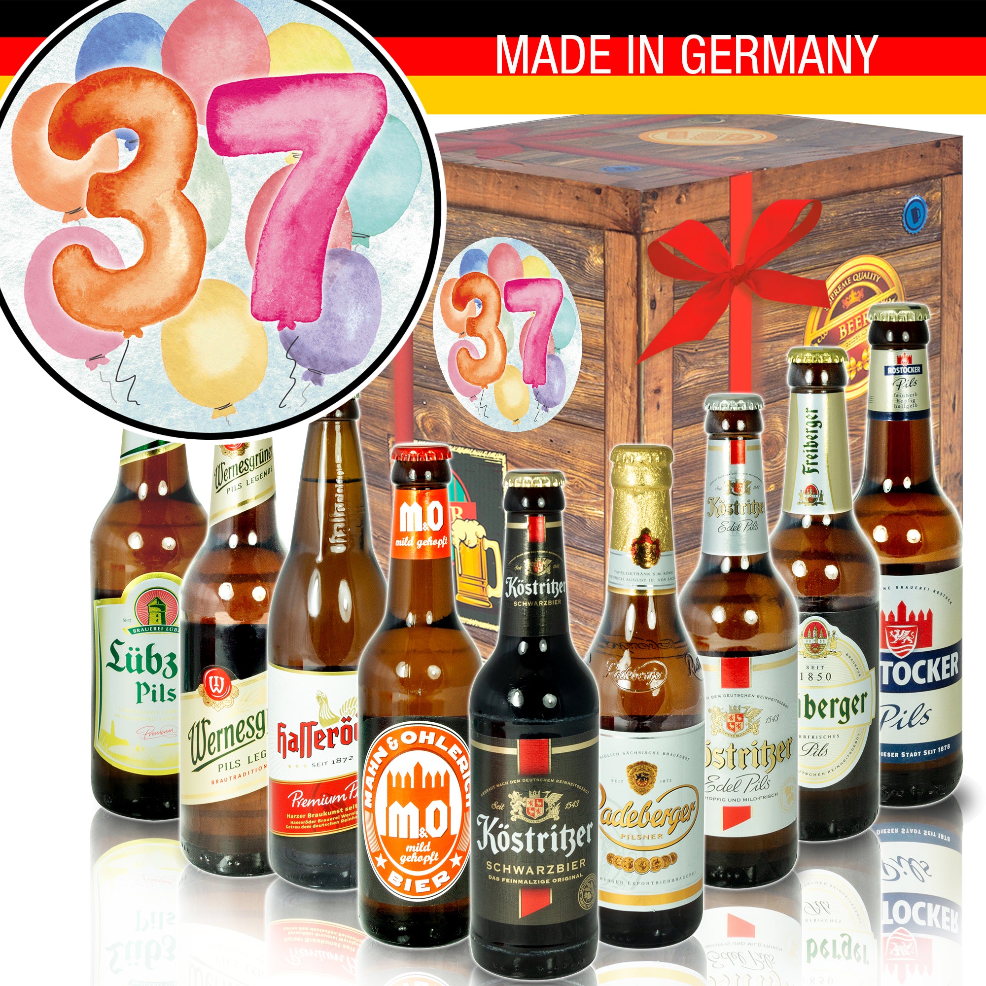 Geburtstag 37 | 9 Spezialitäten Ostdeutsche Biere | Box