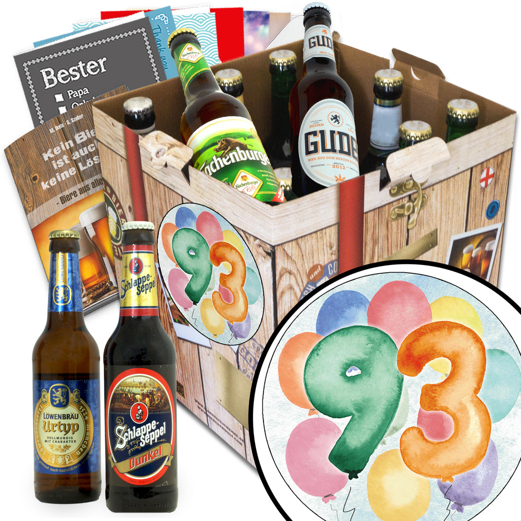 Geburtstag 93 | 9 Flaschen Biere aus Deutschland | Bierset