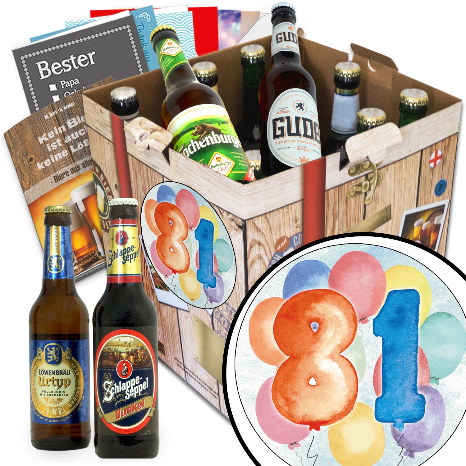 Geburtstag 81 | 9x Bier Biere aus Deutschland | Paket