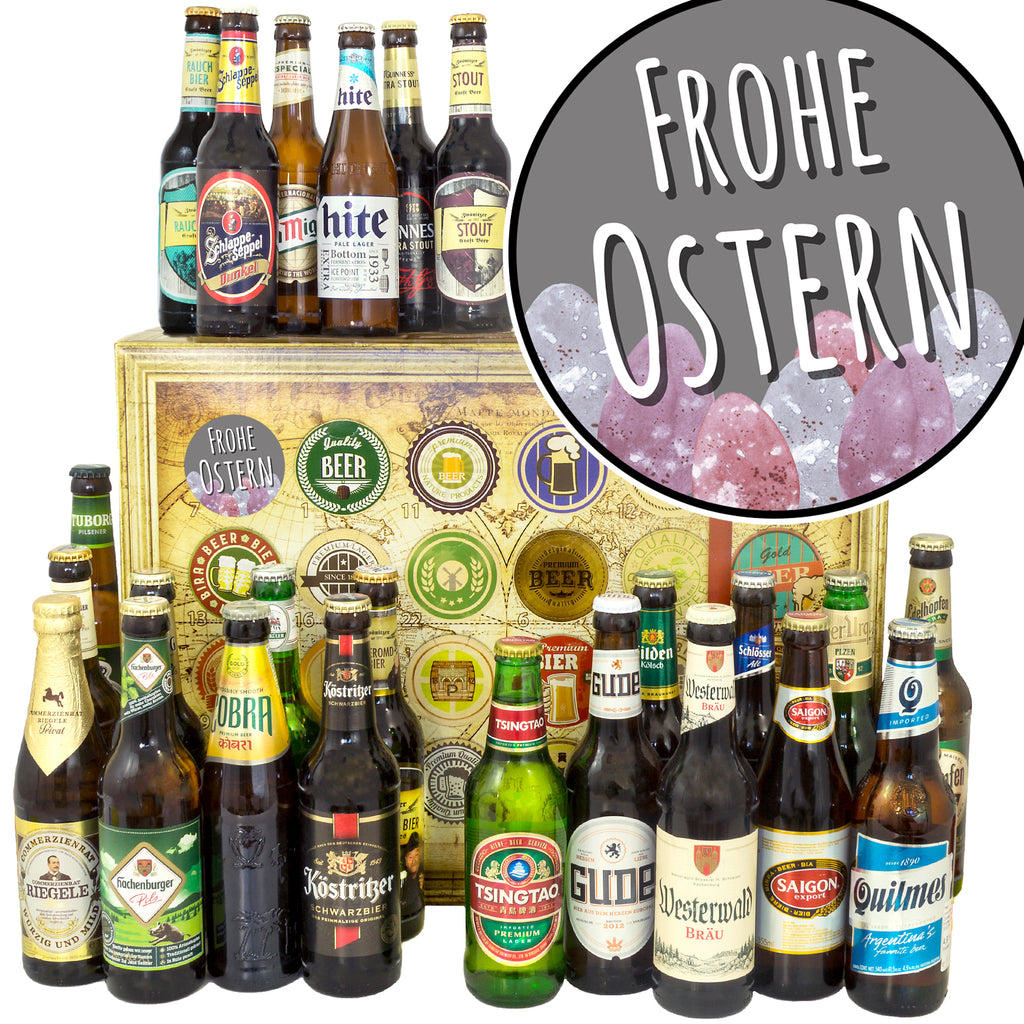 Ostern | 24 Biersorten Biere Welt und Deutschland | Geschenkbox