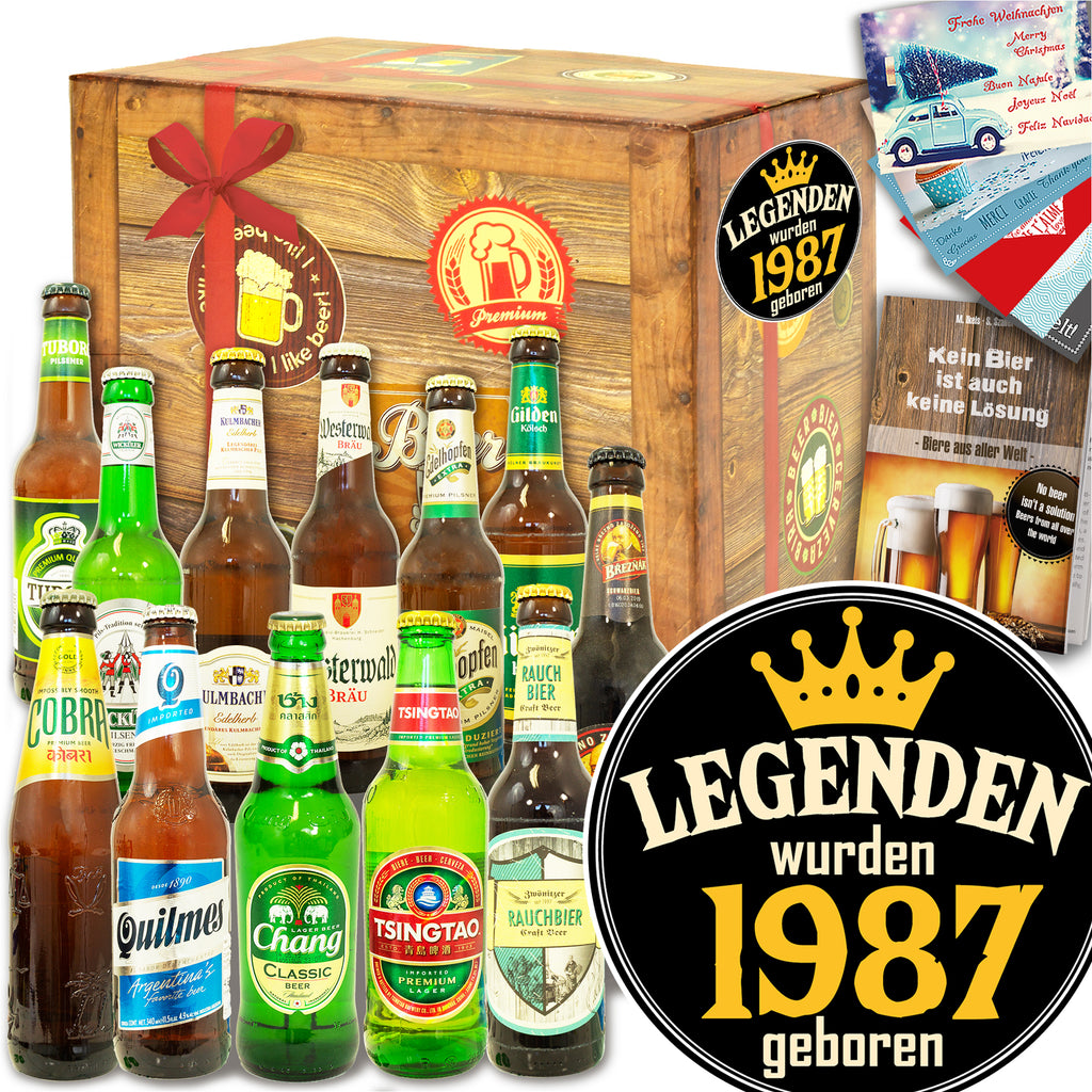 Legenden 1987 | 12 Spezialitäten Bier International und DE | Geschenk Box