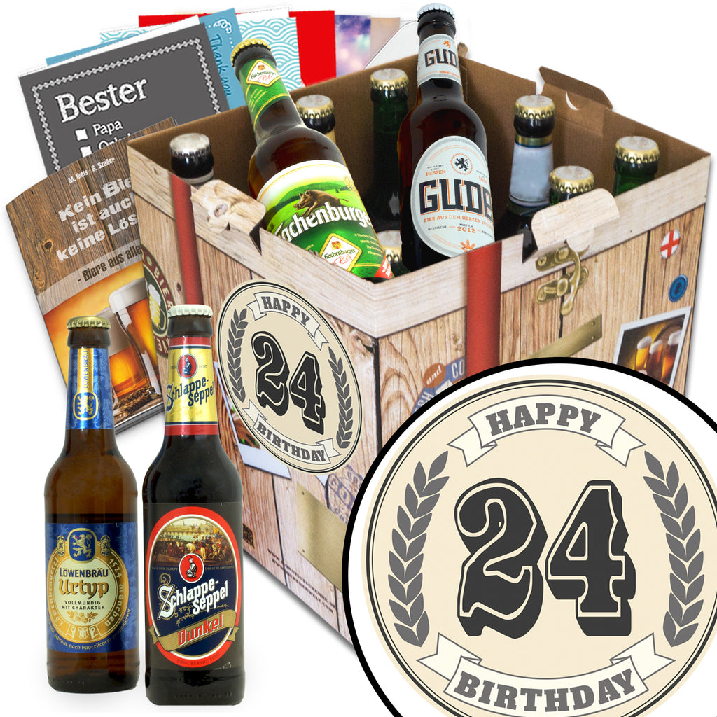 Geburtstag 24 | 9x Deutsche Biere | Geschenk Set