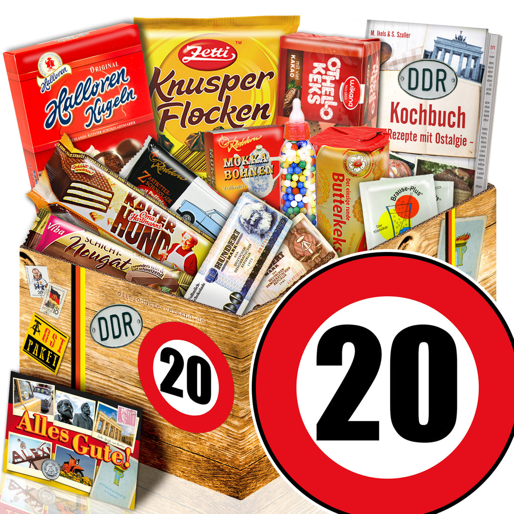 Zahl 20 - Süßigkeiten Set DDR L - monatsgeschenke.de