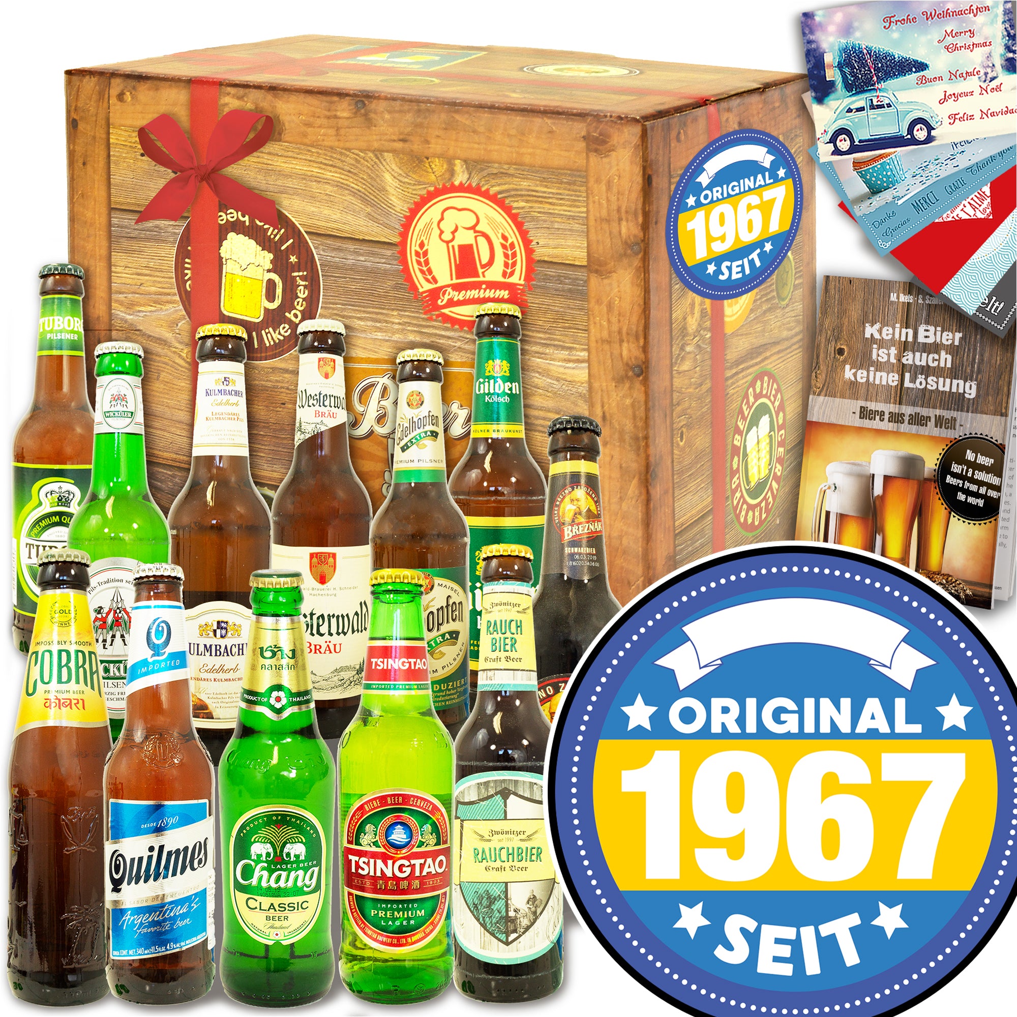 Original seit 1967 | 12x Bier aus der Welt und Deutschland | Box