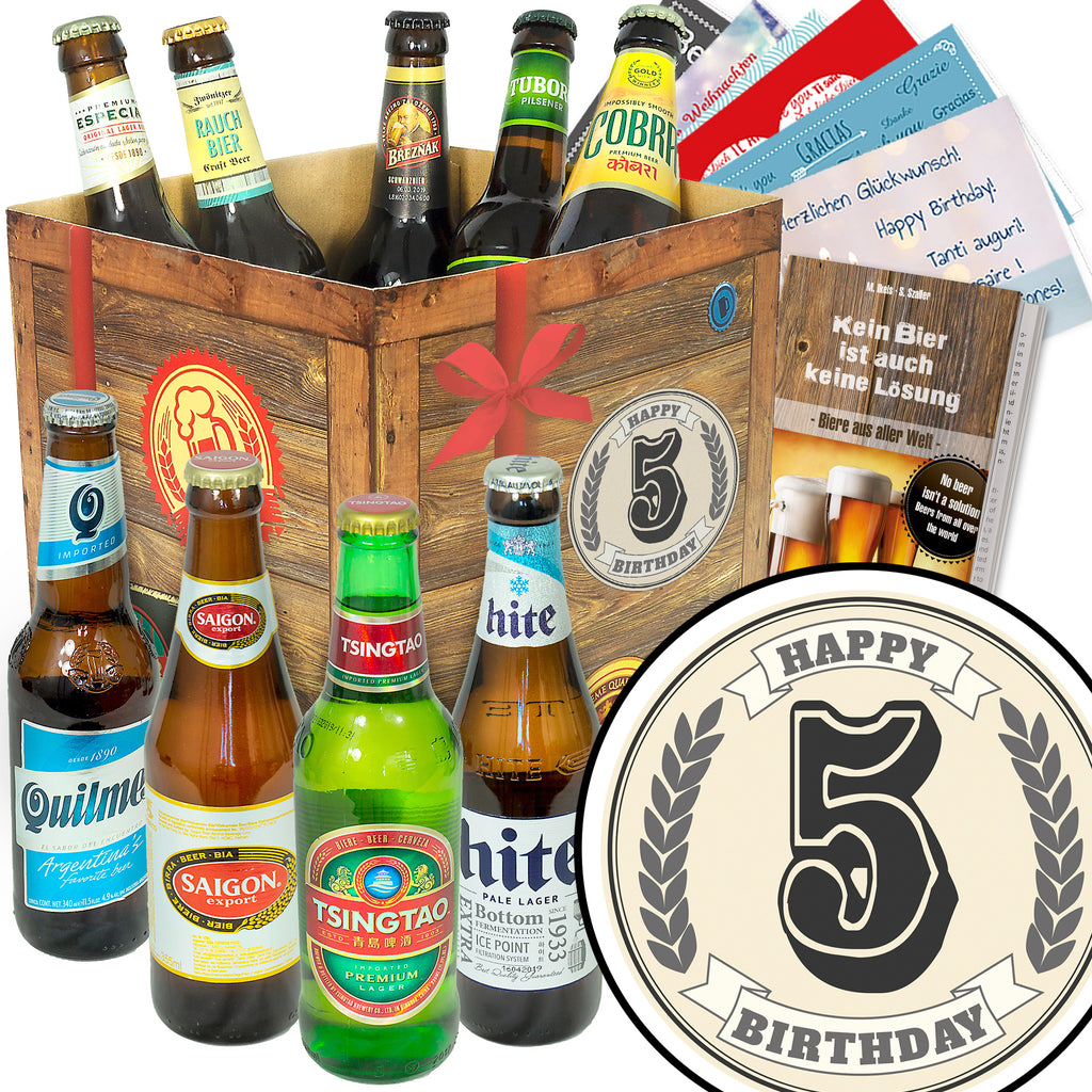 Geburtstag 5 | 9 Spezialitäten Biere der Welt Exoten | Geschenkpaket