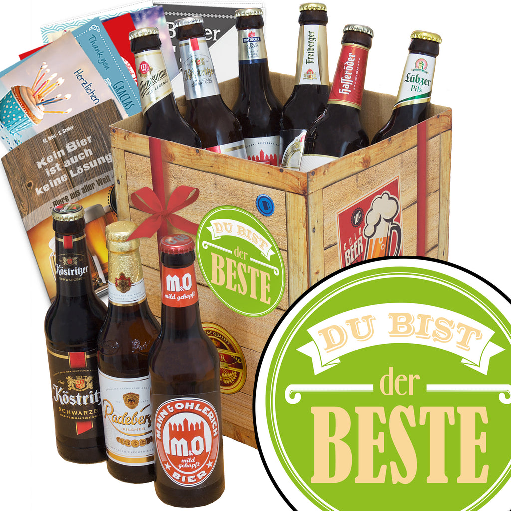 Du bist der Beste | 9 Flaschen Biere aus Ostdeutschland | Geschenkbox