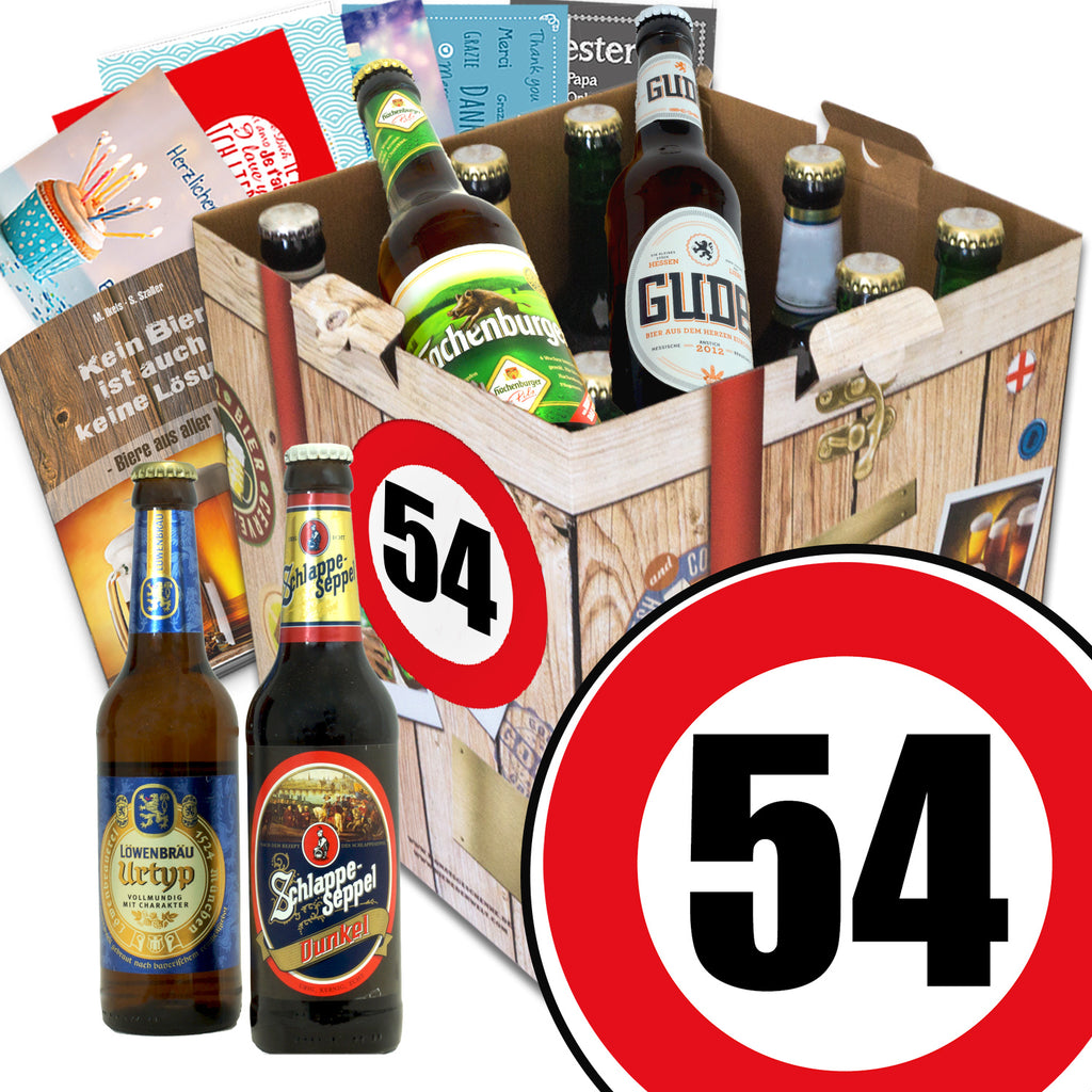 Zahl 54 | 9x Bier Biere aus Deutschland | Bierset