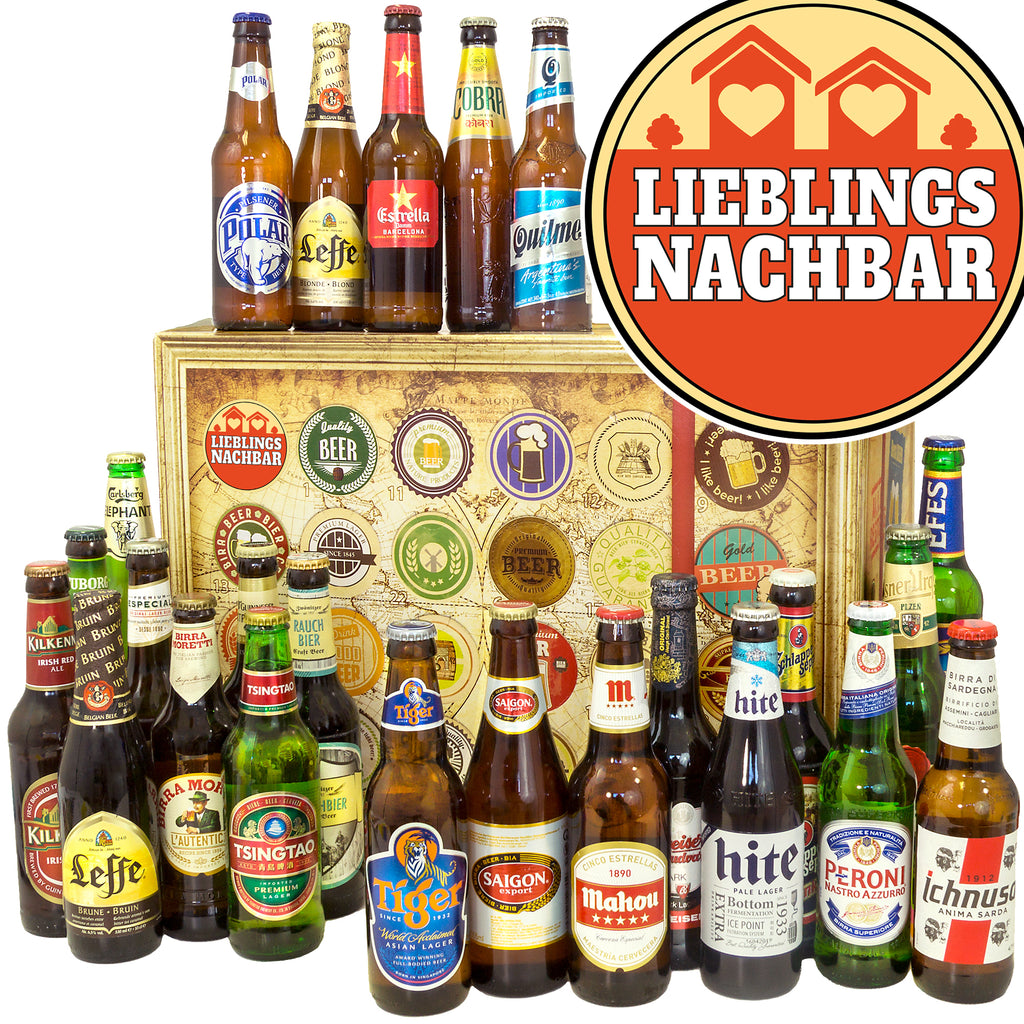 Lieblingsnachbar | 24 Spezialitäten Bier Weltreise | Geschenkpaket