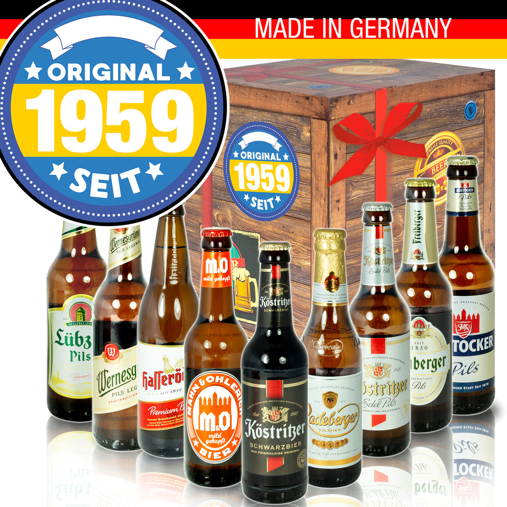Original seit 1959 | 9 Flaschen Biere Ostdeutsch | Geschenk Set