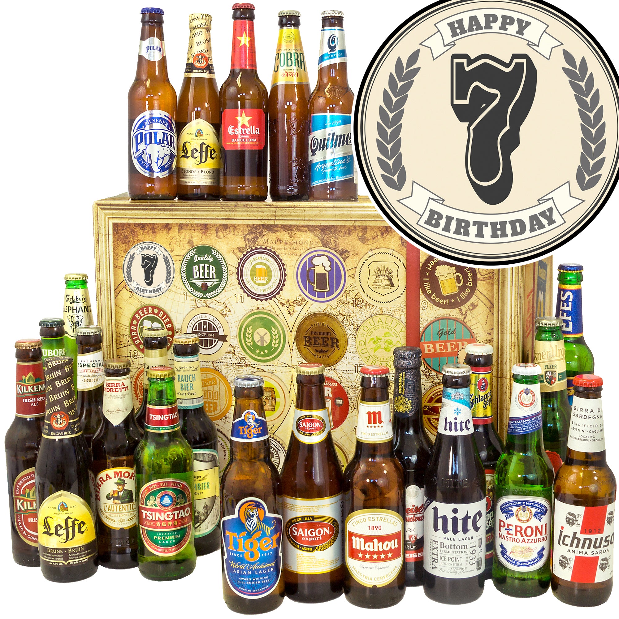 Geburtstag 7 | 24 Länder Biere aus aller Welt | Box