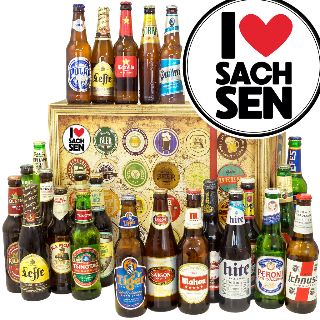 I Love Sachsen | 24x Bierweltreise | Biergeschenk