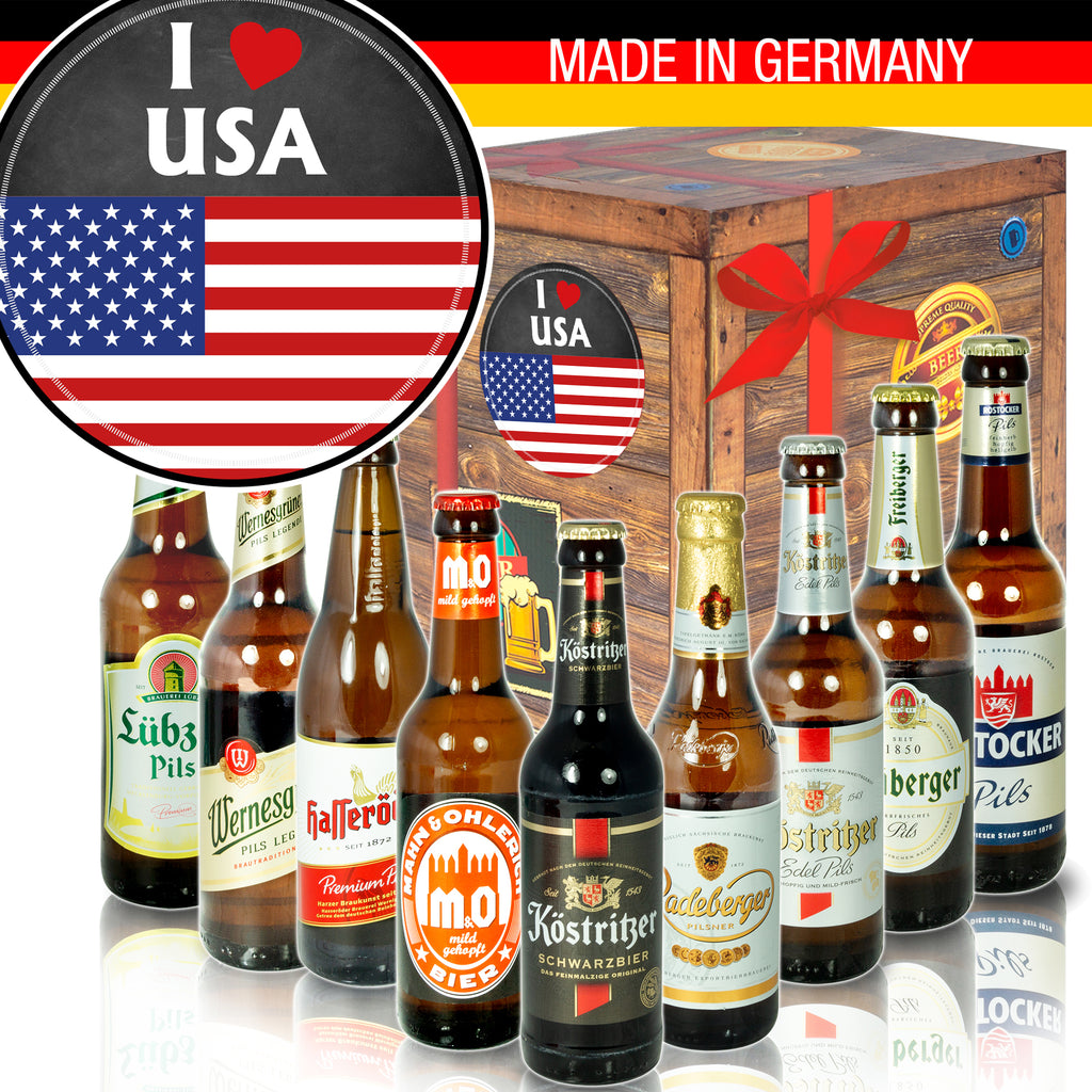 I love USA | 9x Bier Ostdeutsche Biere | Bierset