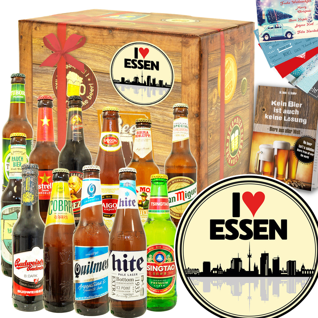 I love Essen | 12 Spezialitäten Biere der Welt | Paket