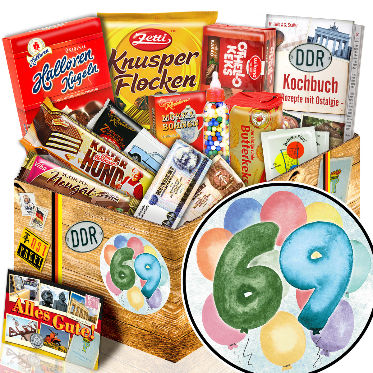 Zahl 69 - Süßigkeiten Set DDR L