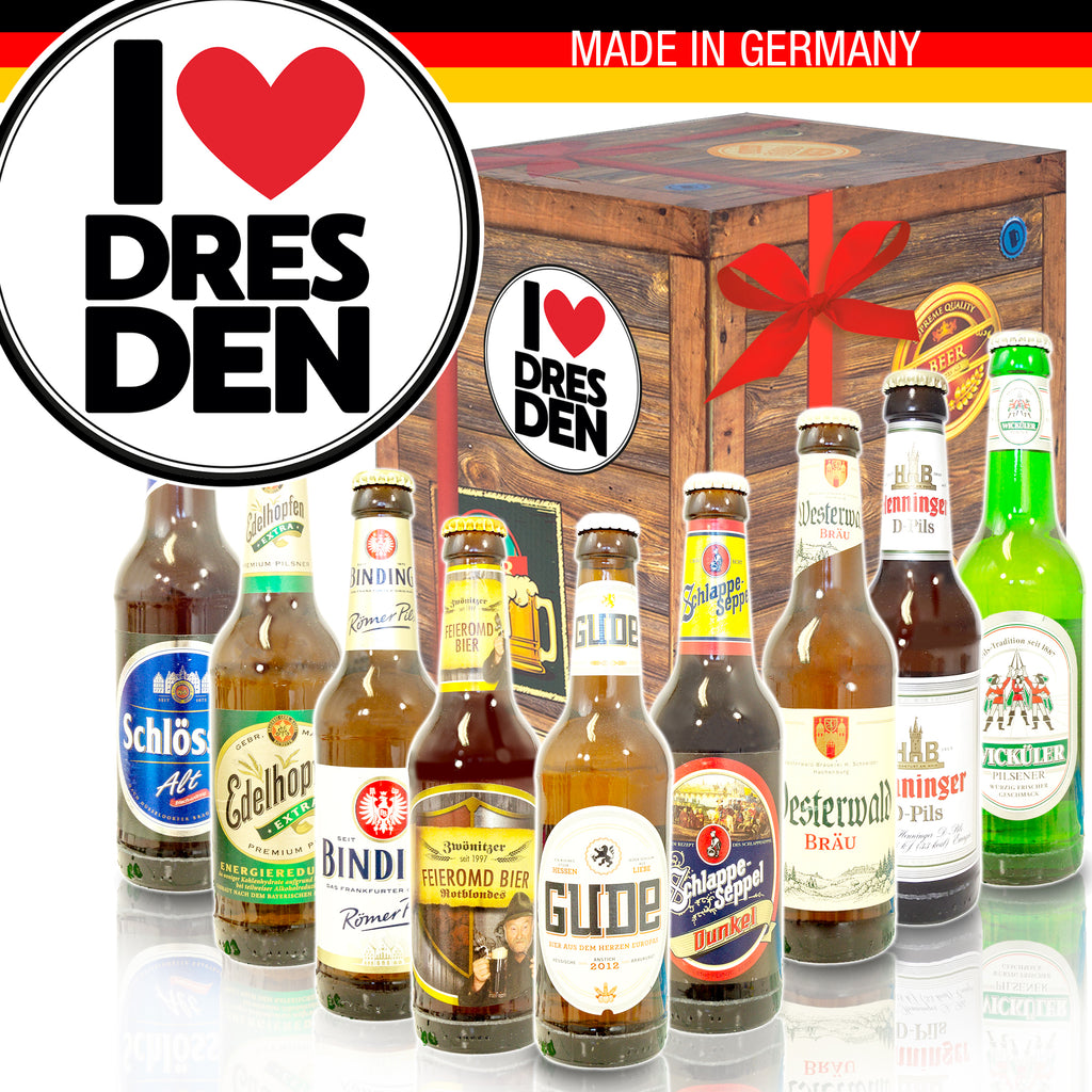 I love Dresden | 9 Flaschen Biere Deutschland | Biertasting