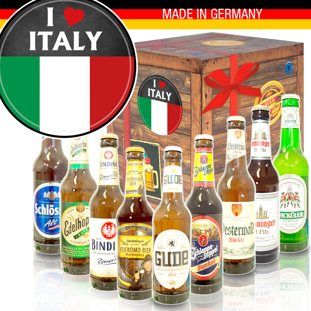 I love Italy | 9x Deutsche Biere | Präsent