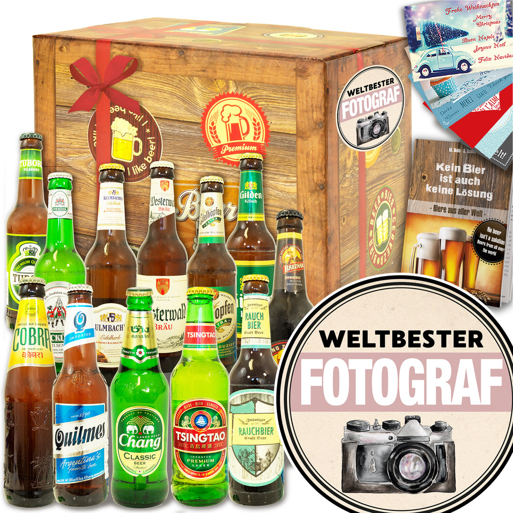 Weltbester Fotograf | 12x Biere Welt und Deutschland | Probierpaket