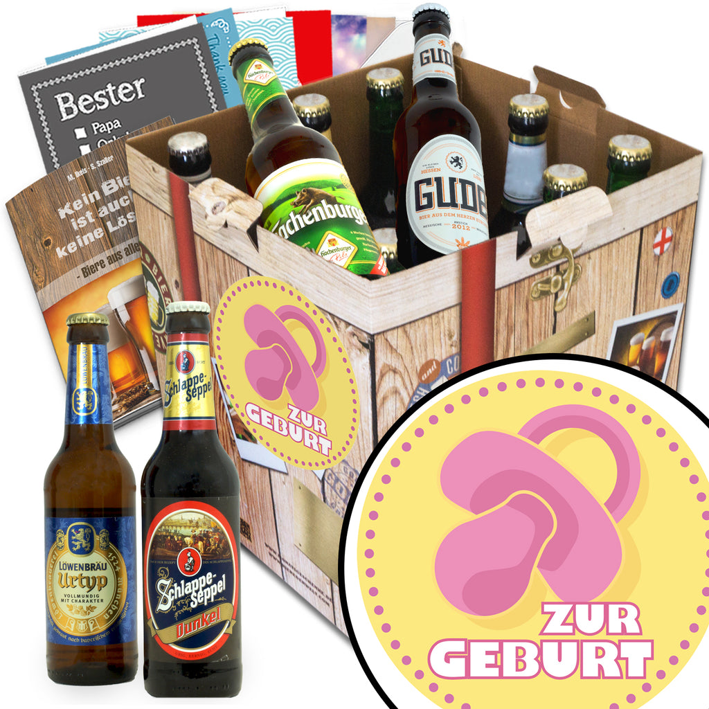 Zur Geburt Mädchen | 9x Bier Biere Deutschland | Geschenkbox