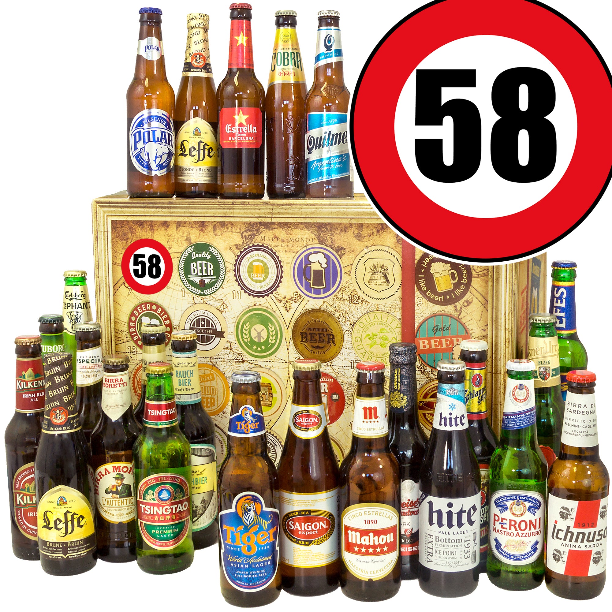 Geburtstag 58 | 24x Bier Weltreise | Biertasting