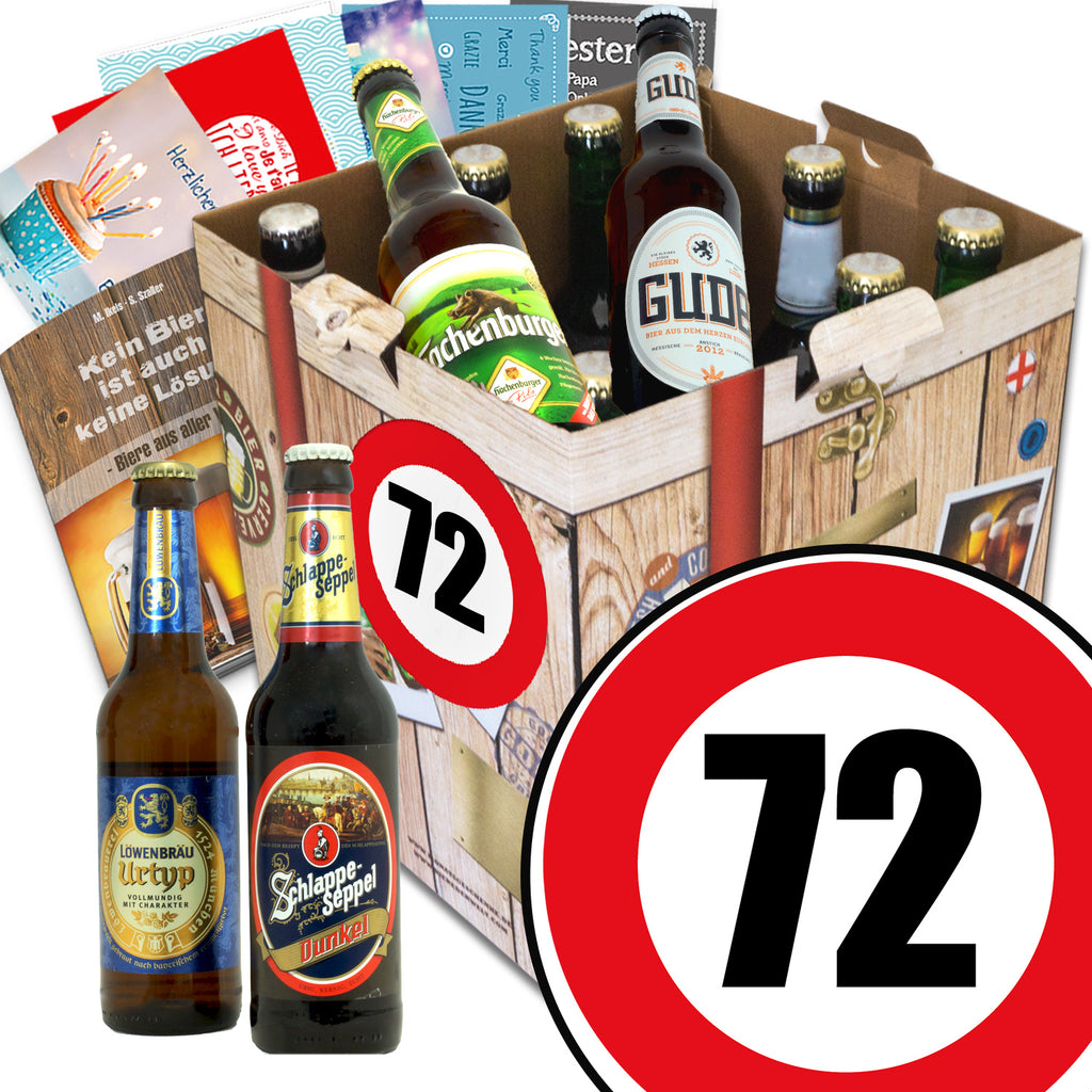 Zahl 72 | 9x Bier Biere aus Deutschland | Geschenkbox
