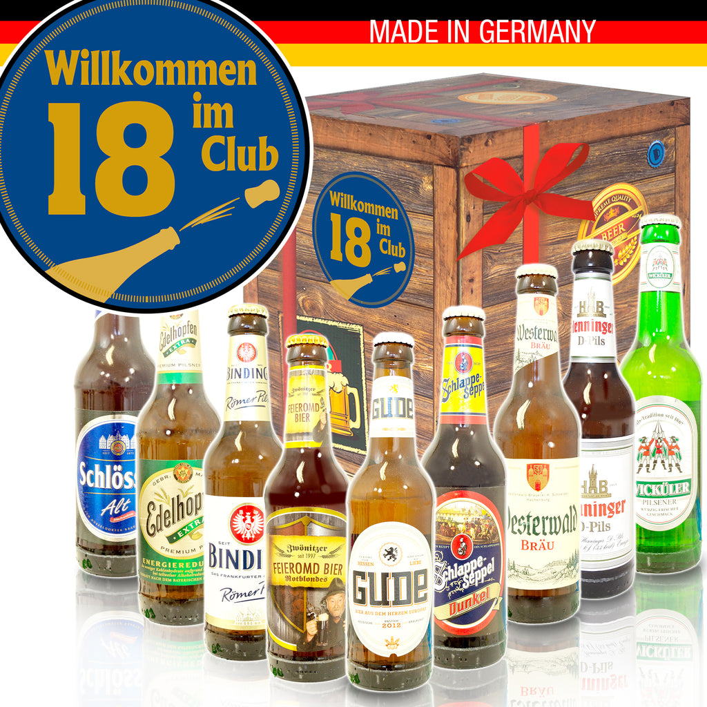 Wilkommen im Club 18 | 9x Bier Bier Deutschlandreise | Bierbox