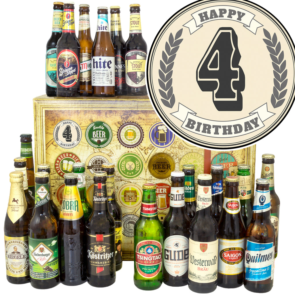 Geburtstag 4 | 24 Spezialitäten Bier International und Deutschland | Geschenkidee