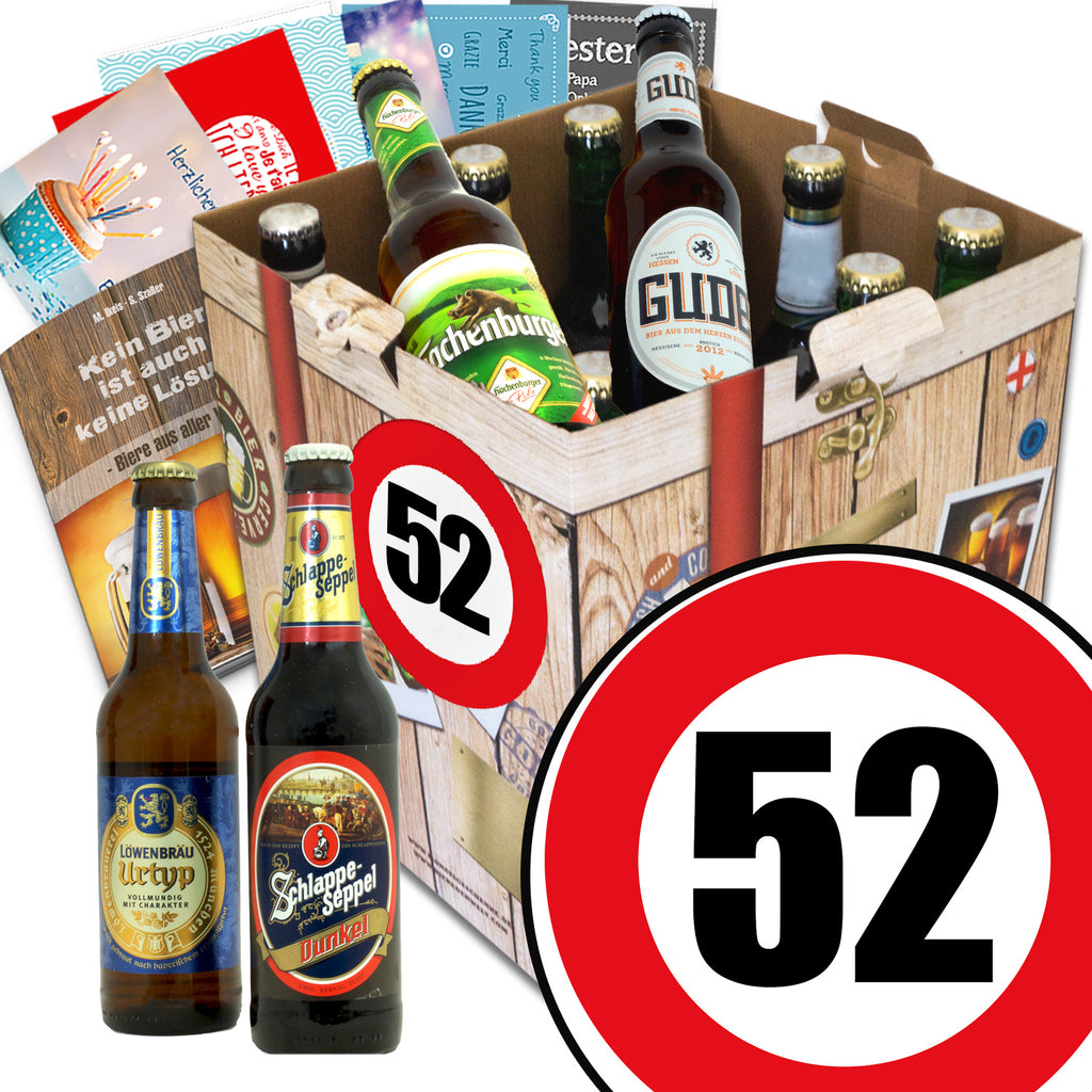 Zahl 52 | 9x Biere Deutschland | Bier Geschenk