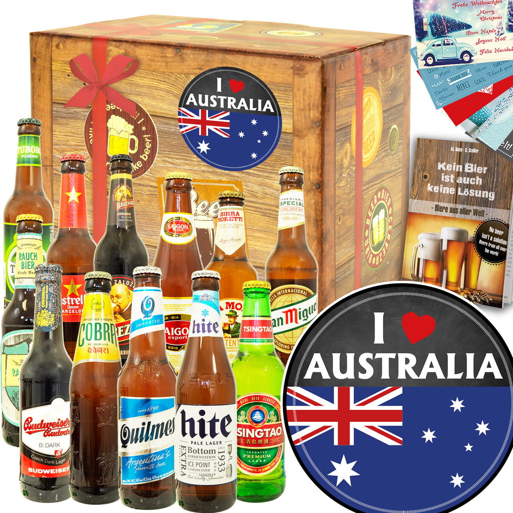 I love Australia | 12 Flaschen Bierweltreise | Bier Geschenk