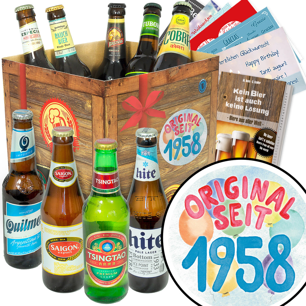 Original seit 1958 | 9 Flaschen Biere der Welt Exoten | Bierbox