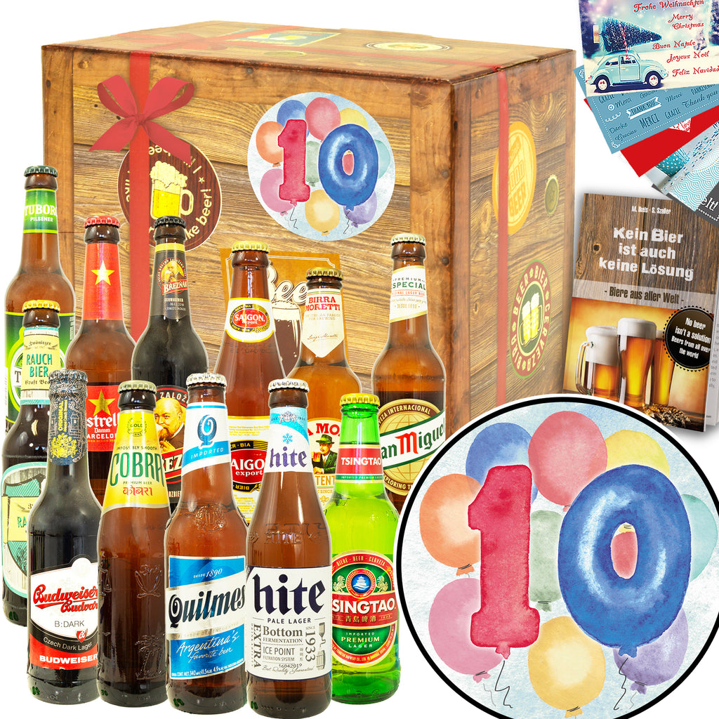 Jahrestag 10 | 12 Länder Biere der Welt Exoten | Geschenkset