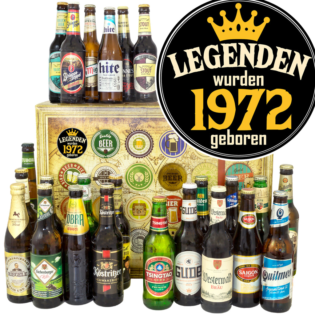 Legenden 1972 | 24x Bier Biere Welt und Deutschland | Probierpaket