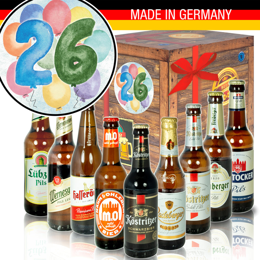 Geburtstag 26 | 9 Spezialitäten Biere aus Ostdeutschland | Bierpaket