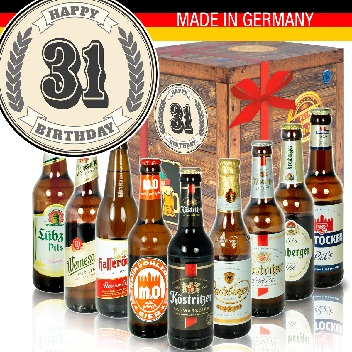 Geburtstag 31 | 9 Spezialitäten Ostdeutsche Biere | Box