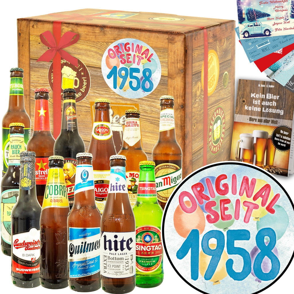 Original seit 1958 | 12 Flaschen Biere der Welt Exoten | Bierbox
