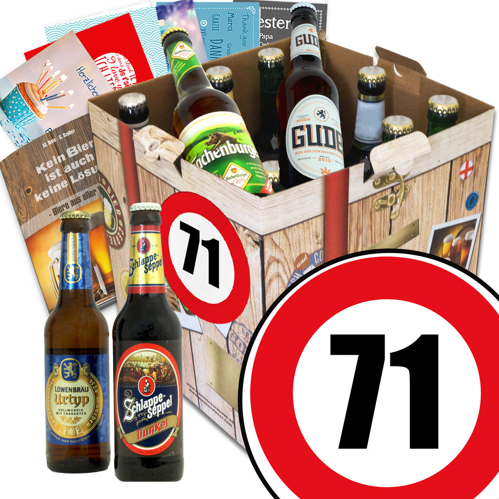 Zahl 71 | 9 Spezialitäten Deutsche Biere | Geschenkkorb