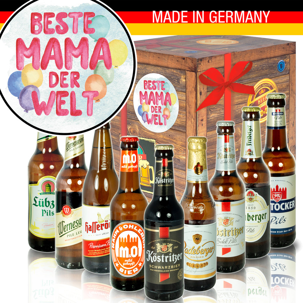 Beste Mama | 9x Bier Biere Ostdeutsch | Geschenk Set