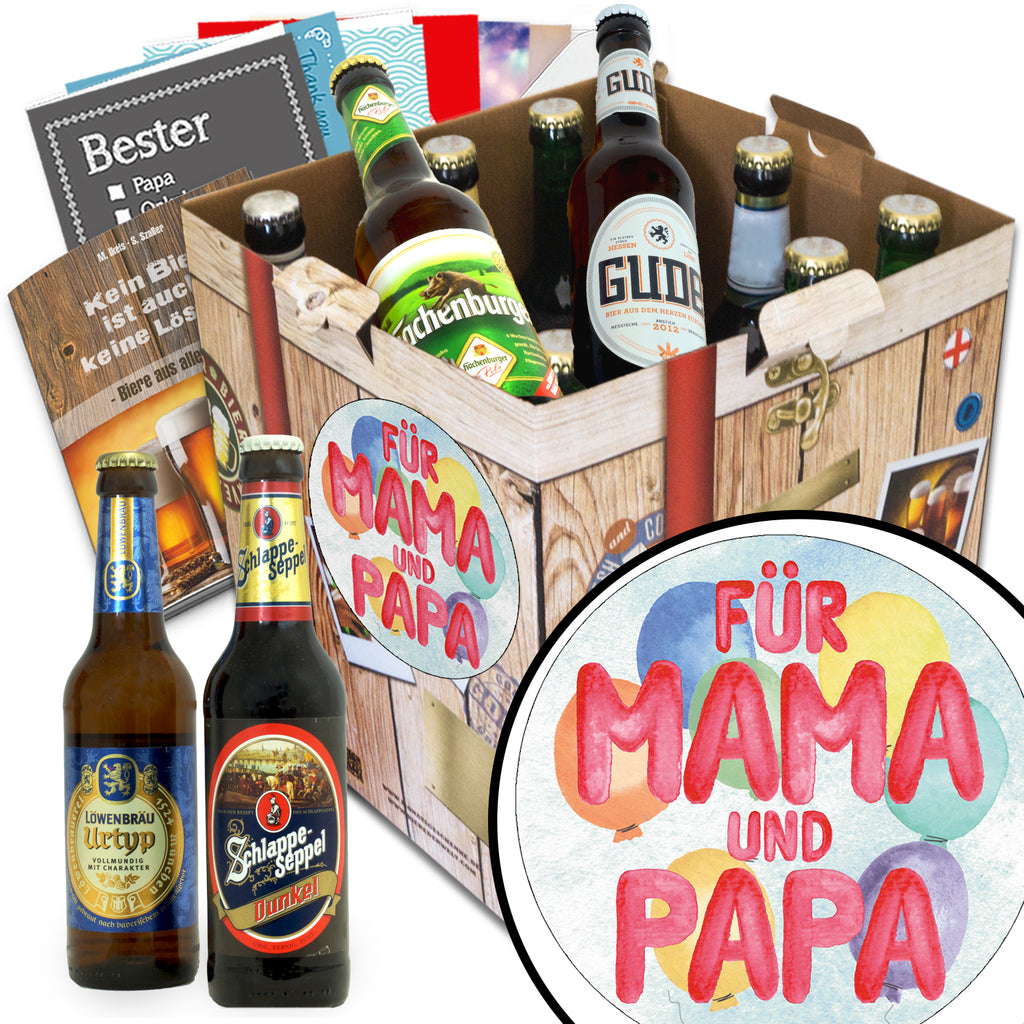 Für Mama&Papa | 9 Flaschen Biere aus Deutschland | Geschenkbox