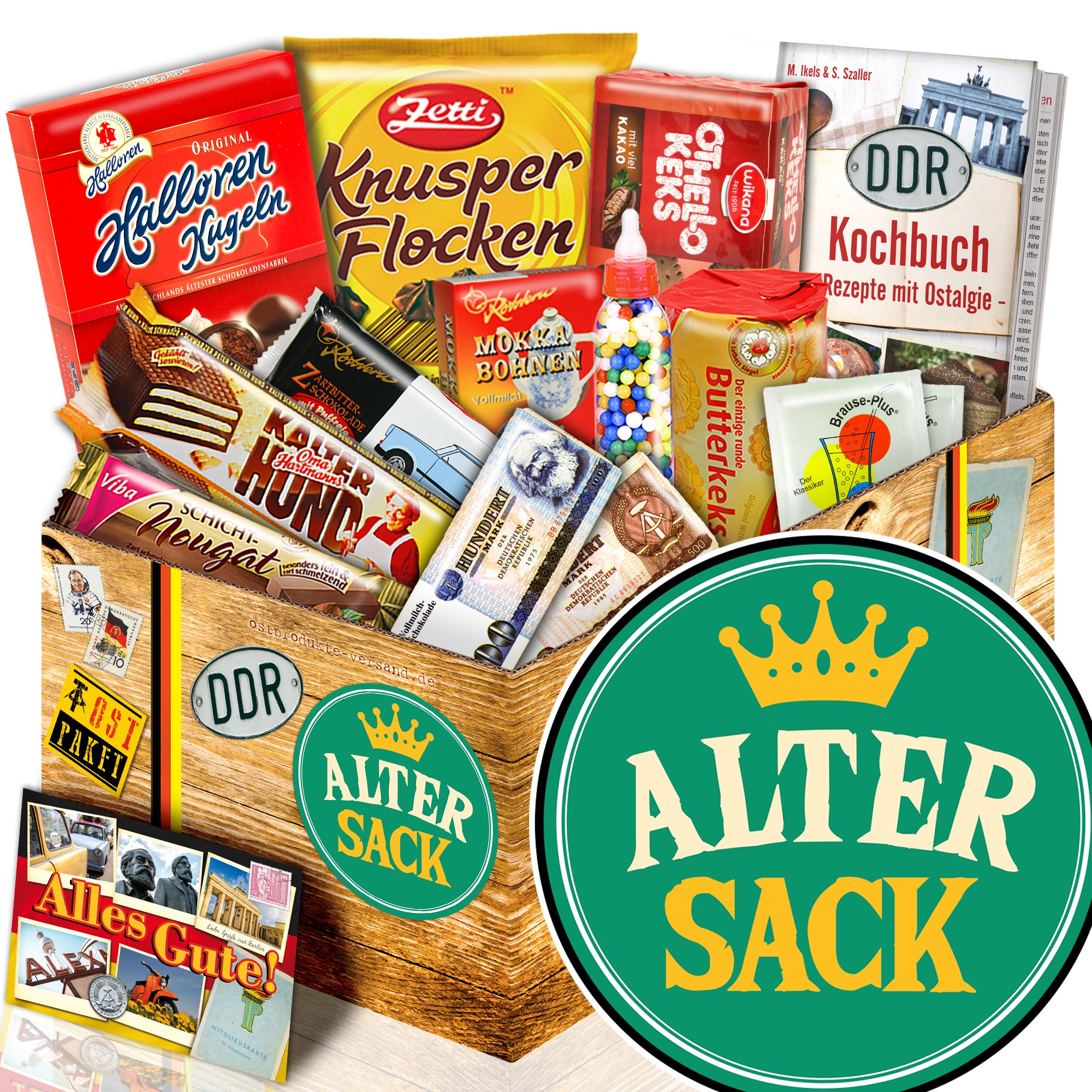 Alter Sack - Süßigkeiten Set DDR L - monatsgeschenke.de
