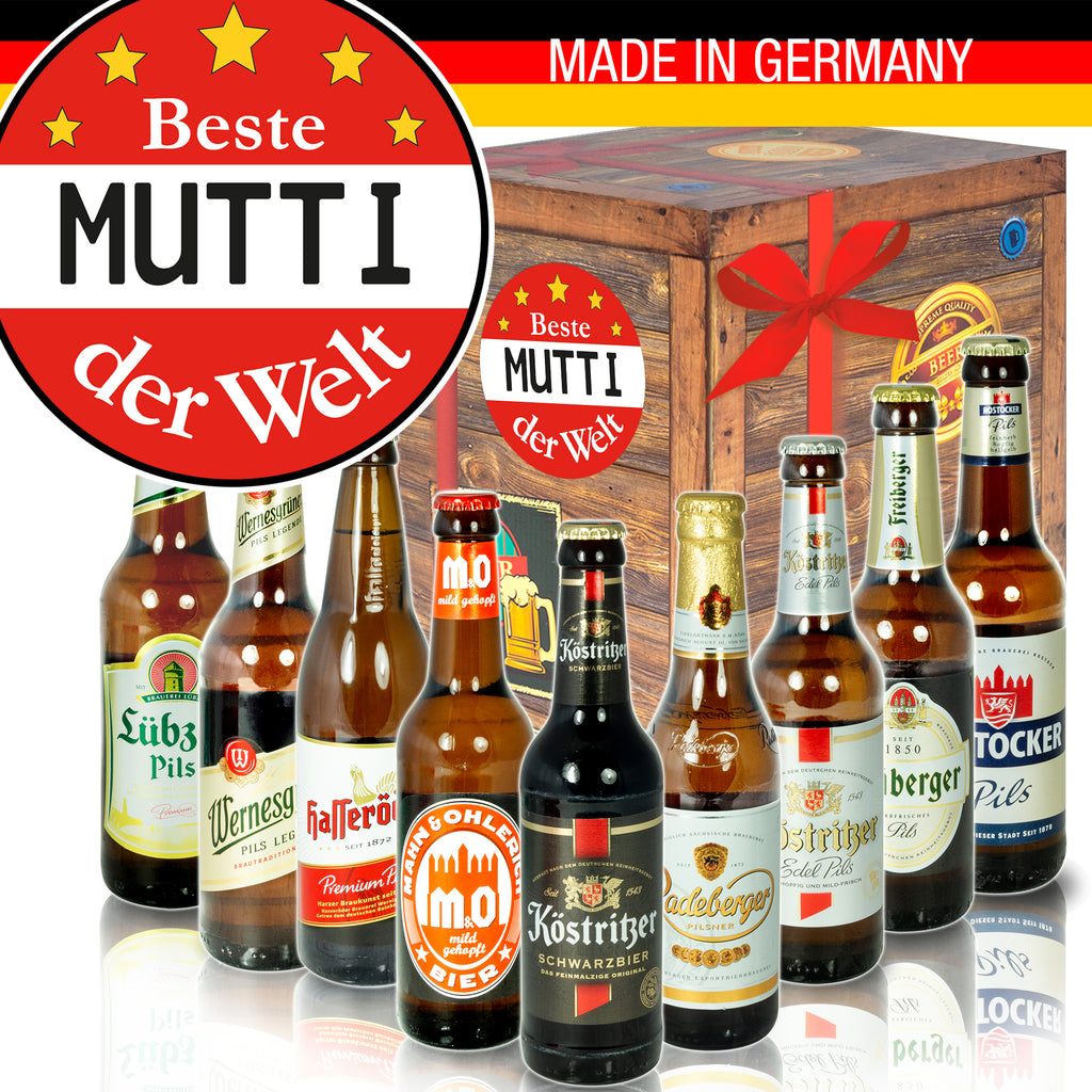 Beste Mutti | 9x Bier Biere aus Ostdeutschland | Geschenk Box