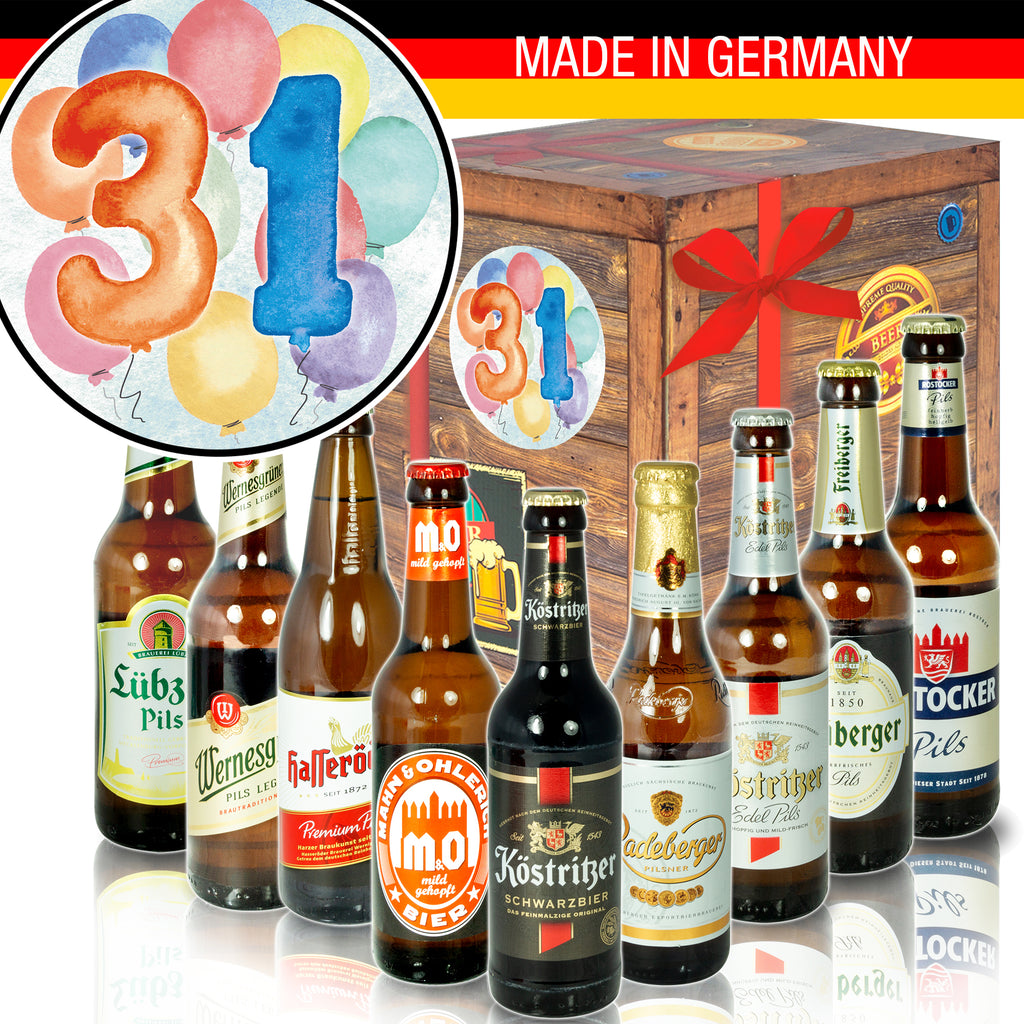 Geburtstag 31 | 9x Ostdeutsche Biere | Biergeschenk
