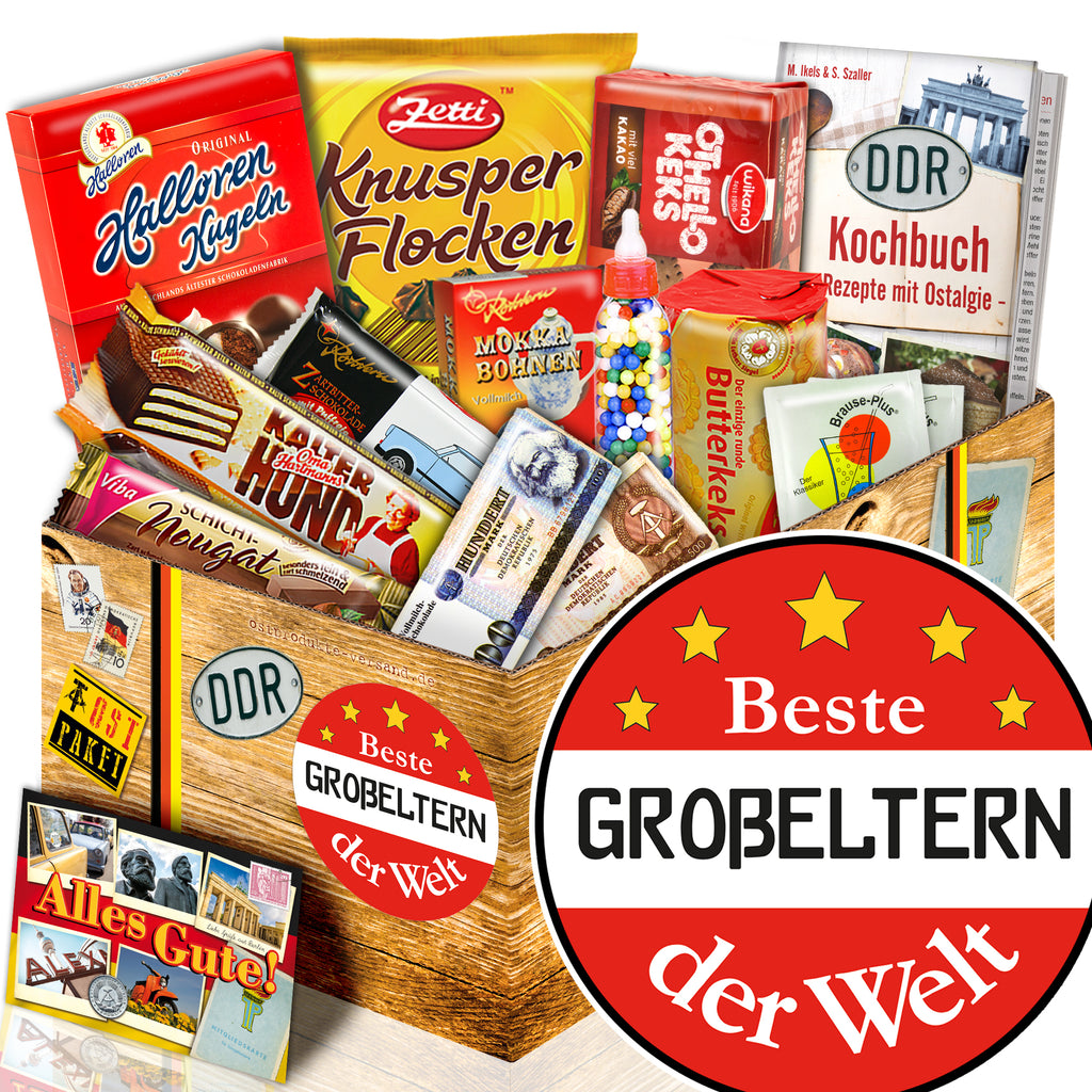 Beste Großeltern der Welt - Süßigkeiten Set DDR L - monatsgeschenke.de