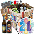 Geburtstag 21 | 9 Spezialitäten Biere aus Deutschland | Geschenkset
