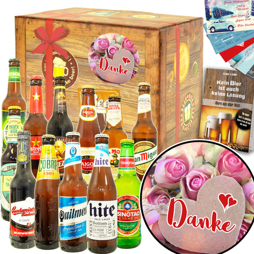 Danke | 12 Biersorten Biere aus aller Welt | Probierpaket