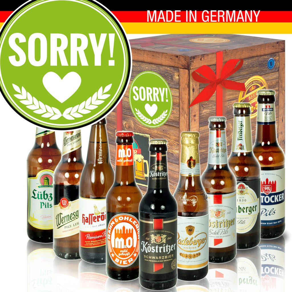 Sorry | 9 Biersorten Biere aus Ostdeutschland | Geschenk Box