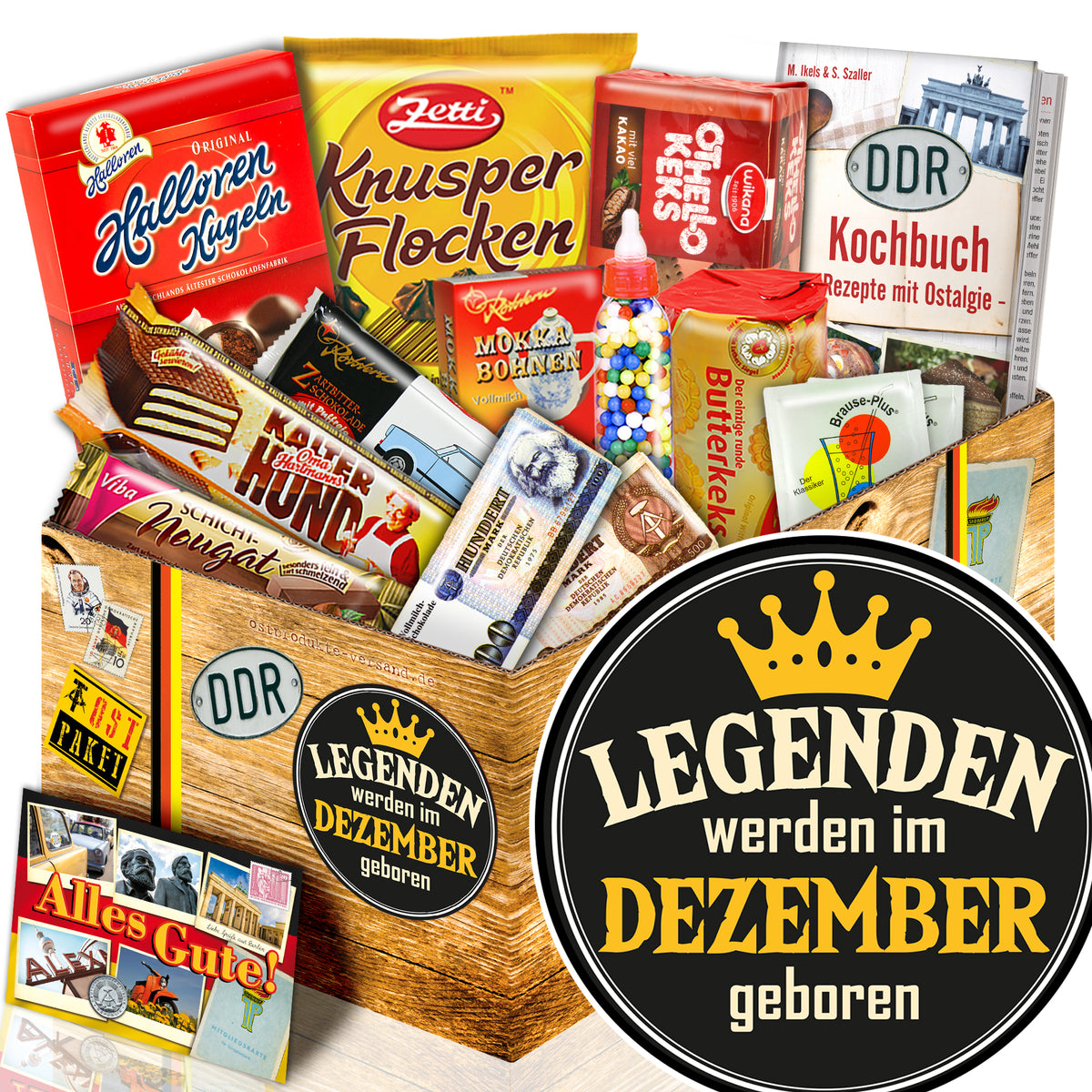 Legenden werden im Dezember geboren - Süßigkeiten Set DDR L