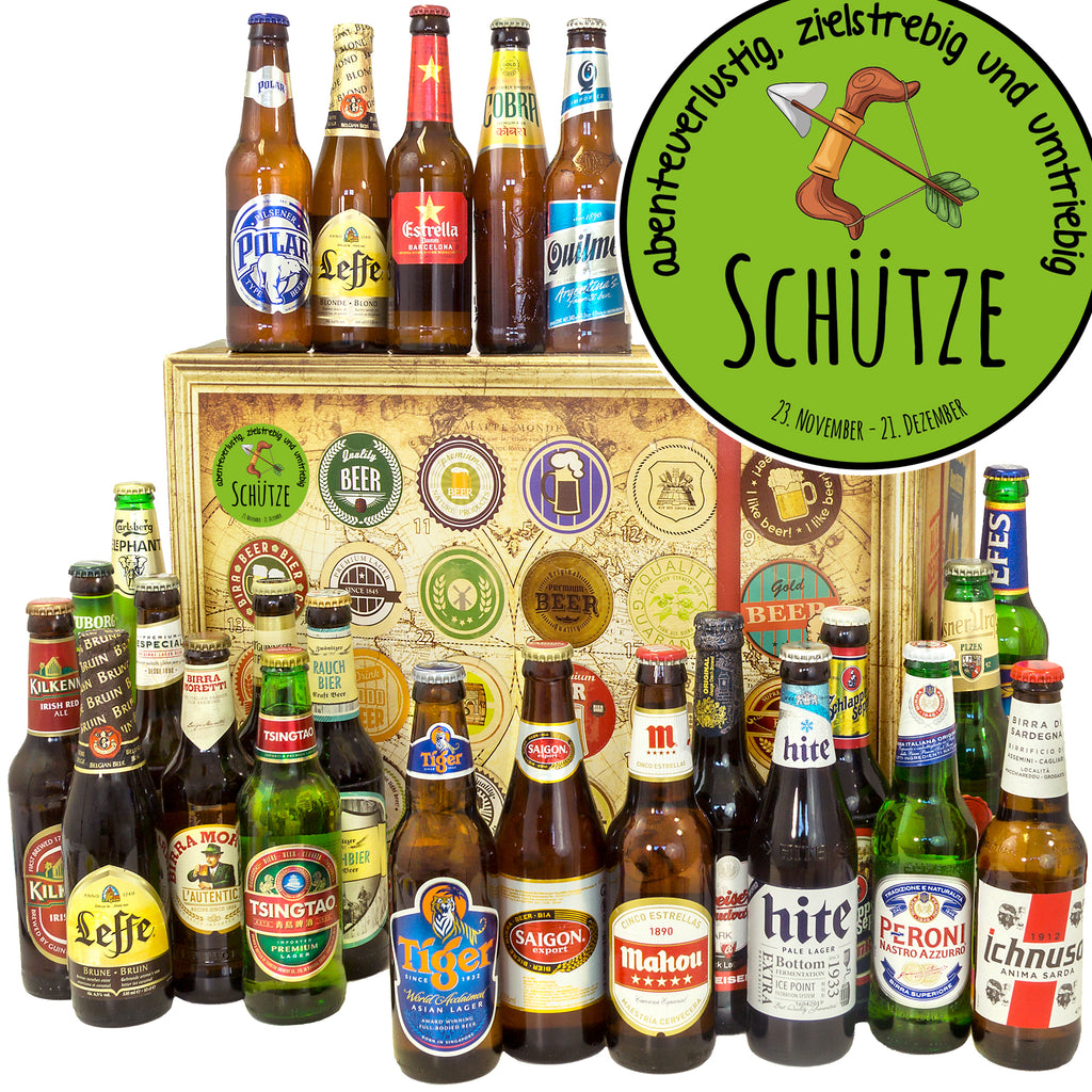 Sternzeichen Schütze | 24 Länder Biere der Welt | Biertasting