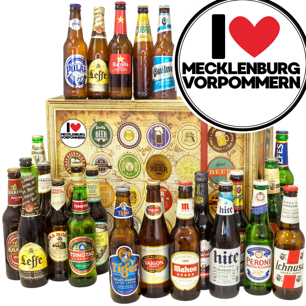 I Love Mecklenburg-Vorpommern | 24 Länder Bier Weltreise | Präsent