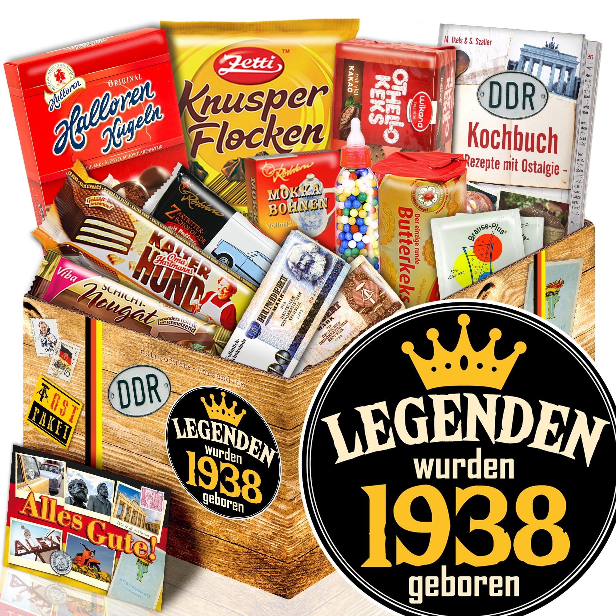Legenden wurden 1938 geboren - Süßigkeiten Set DDR L