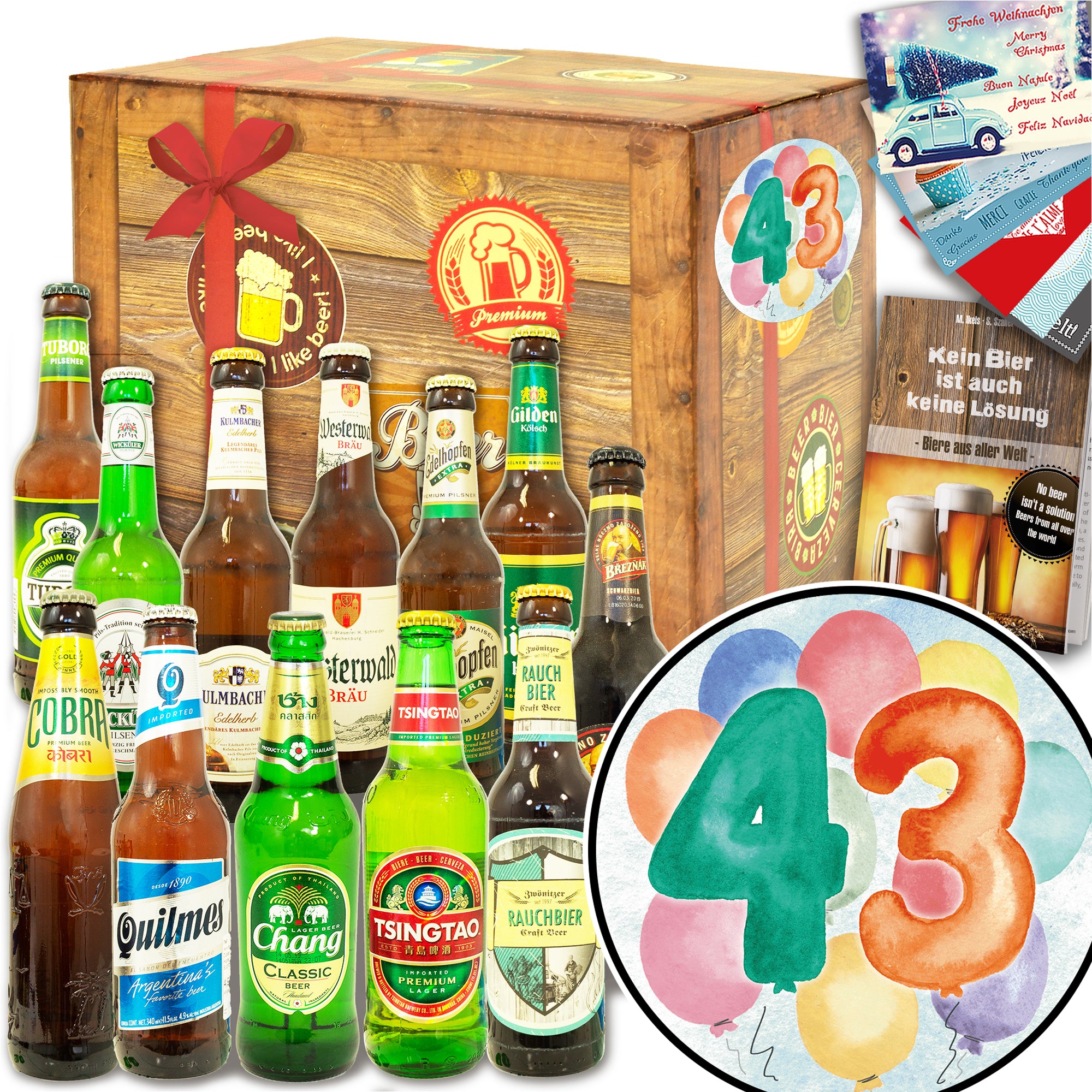 Geburtstag 43 | 12 Spezialitäten Biere Welt und Deutschland | Bierbox