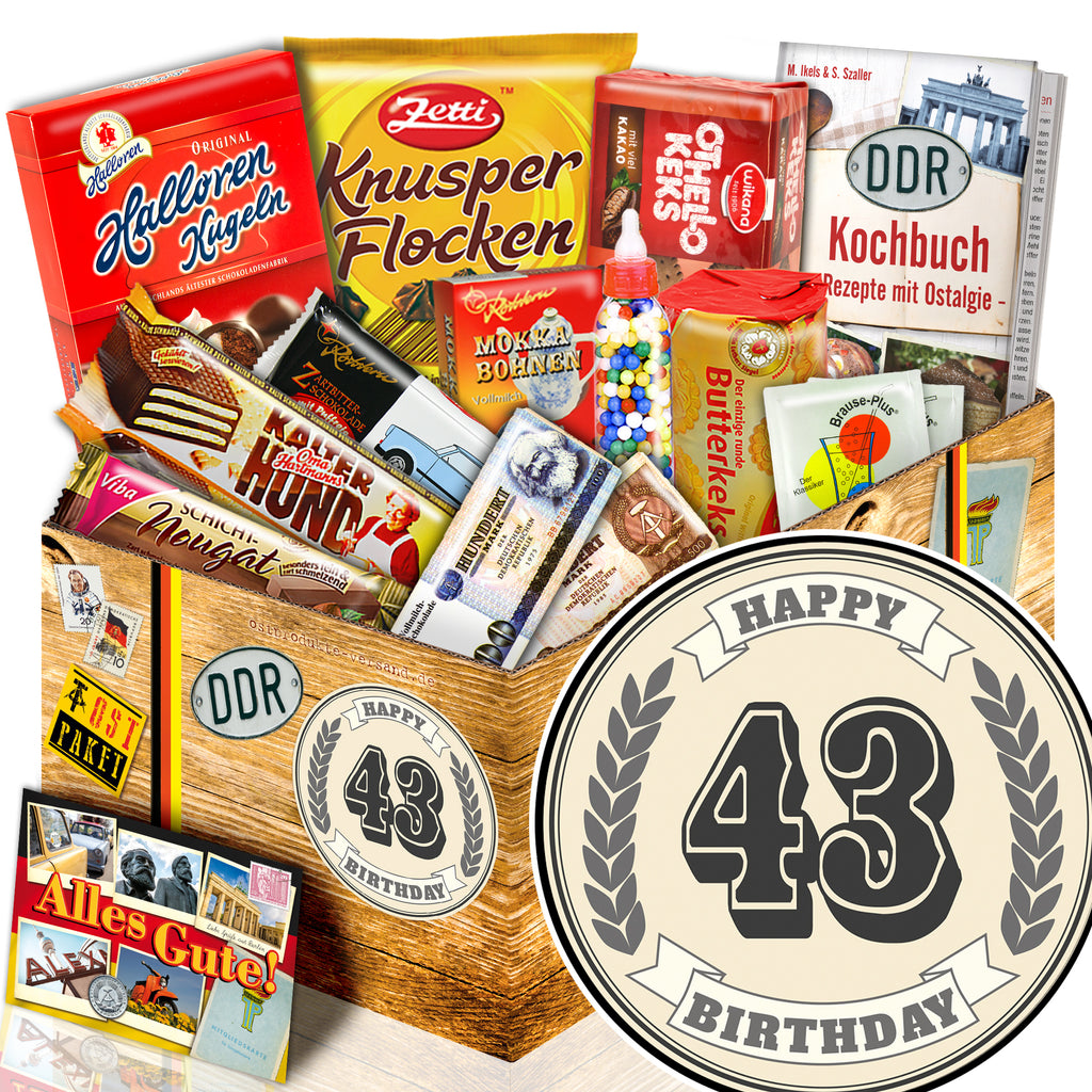 43 Zahl - Süßigkeiten Set DDR L - monatsgeschenke.de